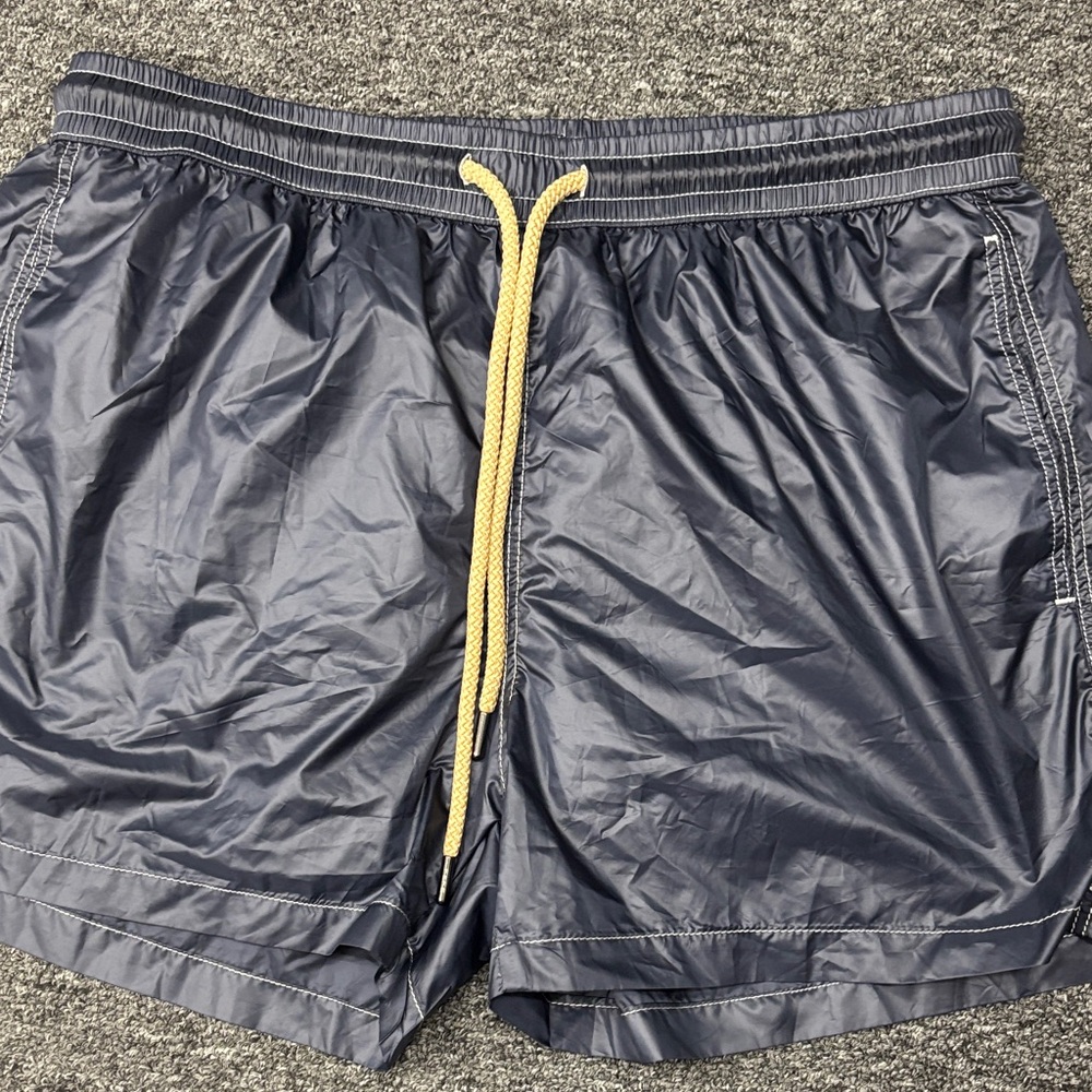 NWT FEFE Navy Blue Shorts with Yellow Drawstring size XL